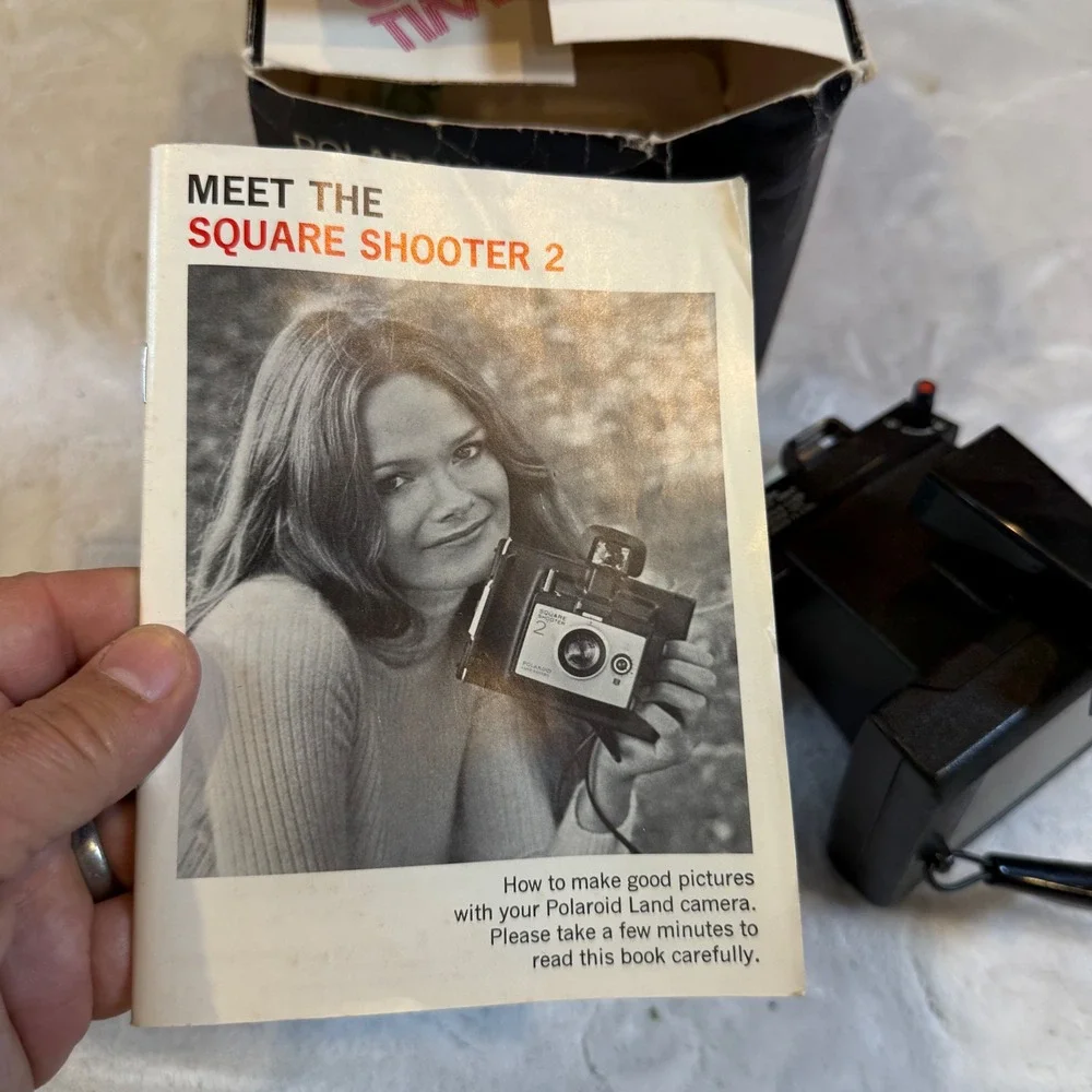 Polaroid Square Shooter 2 Land Camera Vintage Instant Film with Box and Manual - Picture 5 of 6